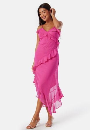 ONLY Onlasta life strap frill ankel dress Fuchsia Purple Klær