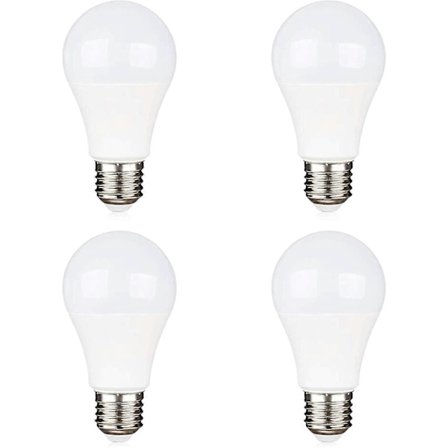 12V E27 LED 9W Kallvitt 6000K - Halogen Ekvivalent 75W - AC/DC 12V 24V - 4-pack (FMY)