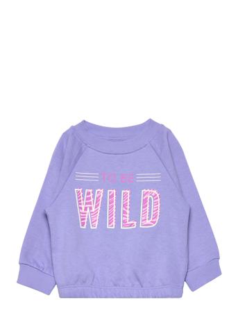 Nmfruna Ls Sweat Bru Camp Sweat-shirt Tröja Blå Name It