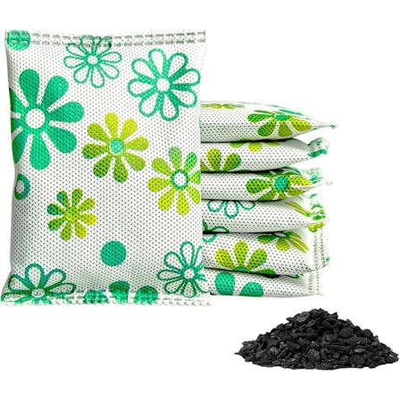 Aktiverat Kol Luktabsorberare 12-pack (50g vardera) - Kylskåp, Bil & Husdjurslukt Eliminator för Hemmet