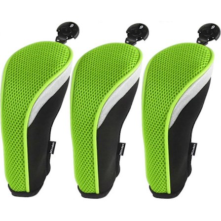 Sæt med 3 udskiftelige hybrid golfkøllehoved covers - Perfekt