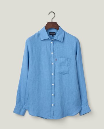 Lexington Klassisches Leinenhemd, blau