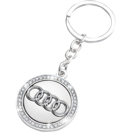 Audi nyckelring bil logo nyckelring diamant tillbehör passar för