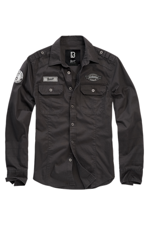 Cămașă Brandit Luis Vintage Cu Mâneci Lungi negru XXL