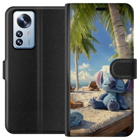 Xiaomi 12 Pro Lompakkokotelo Disney Stitch halaa kilpikonna trooppinen ranta