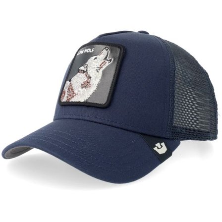 Goorin - Blå trucker Keps - Lone Wolf Edge Navy A-Frame Trucker @ Hatstore