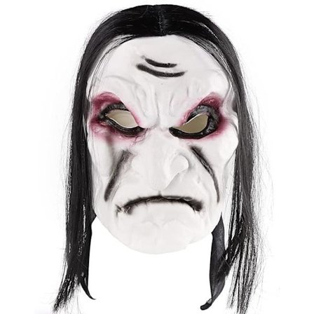 Halloween Zombie Maske Spøgelsesfestival Horror Maske Maskerade Horror Zombie Langt Hår Sort Klud Blødende Maske