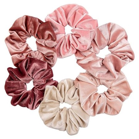6ST Sammetshårband Elastiskt hår Scrunchies Håraccessoarer för kvinnor och flickor