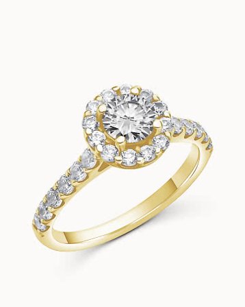 Rosettring Hanna 18K Gult Gull Naturlig Diamant 0.30 Carat - Forlovelsesringer & Gifteringer hos Vanbruun