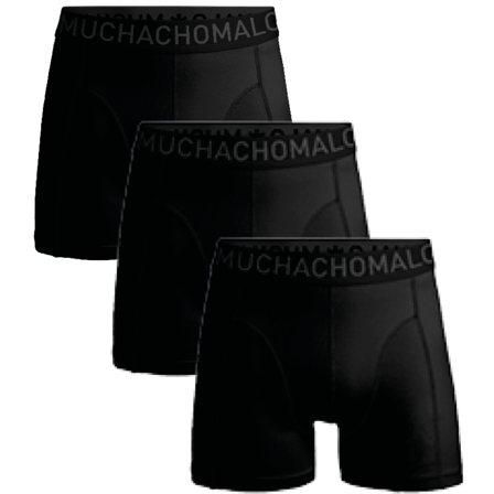 Muchachomalo 1010 3-pack Microfiber Boxer Black/Black/Black