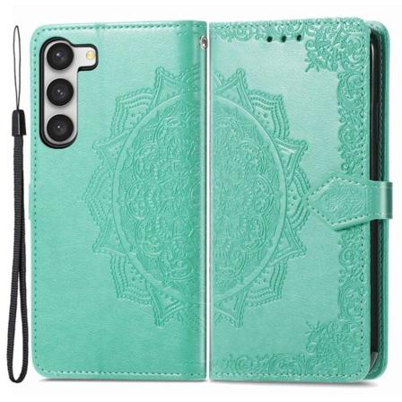 Mandala Samsung Galaxy S23 Plus Flip Etui - Grøn Green