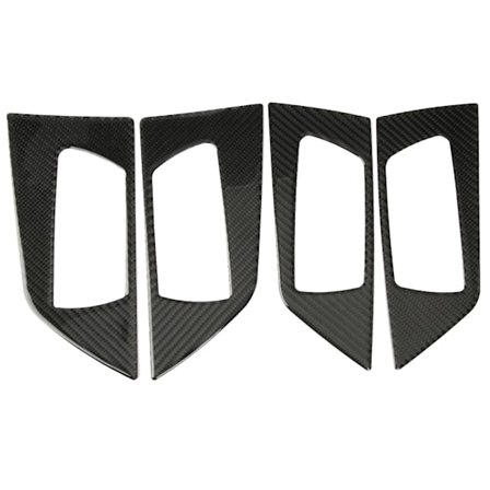 4 stk. Bil Carbon Fiber Indre Dørgreb Skål Trim Dæksel Klistermærker til RAV4 2015‐2019 (Blød)