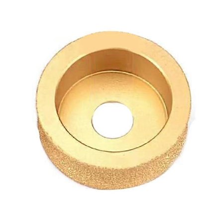 20 mm Borrdiameter 75 mm Rund Torr Vakuumlödd Diamantslipskiva Halv Bullnose Kant Marmorkantslipskiva 20 mm