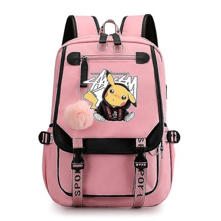 Stitch USB-opladning skole taske drenge og piger studerende rygsæk rygsæk