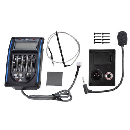 5-bånds Preamp EQ Equalizer Piezo Digital Tuner Pickup til Akustisk Guitar