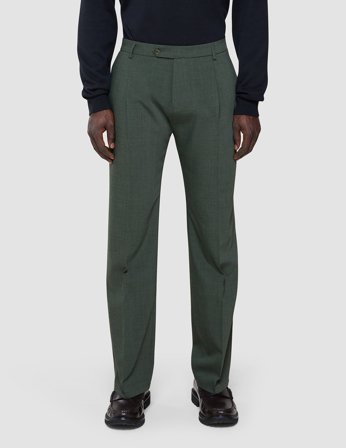 Shaping New Tomorrow - Tech Wool Suit Pants - Green Night - Relaxed Fit - Herr - Storlek 36/34