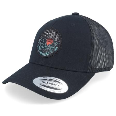 Wild Spirit - Svart trucker Keps - Mountain Valley Sunset Black Trucker @ Hatstore