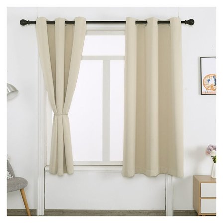 Utomhuspersien Trädgård Uterum Paviljong Mörkläggningsgardiner Vindtät UV-skydd Mögelbeständiga Isolerade Persien med knapphål 52"B x 84"H Beige