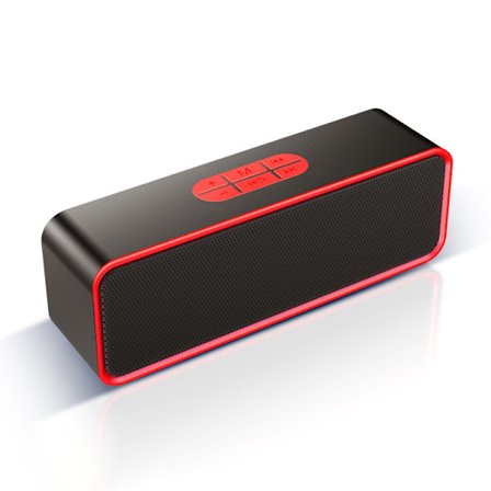 Én (rød, ca. 180*44*63 mm) bluetooth høyttaler mini bærbar trådløs liten høyttaler liten audio subwoofer kort høyttaler,Bluetooth Høyttaler, Høyttaler
