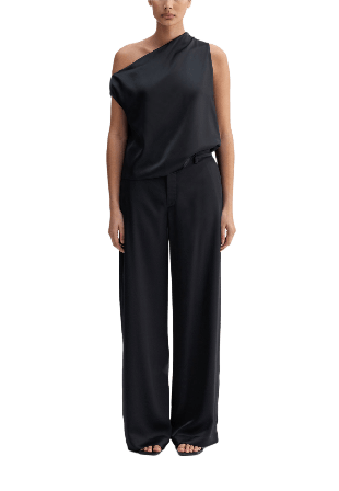 Ahlvar Gallery Mila heavy satin trousers Byxor Dam Blå L