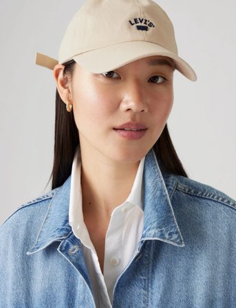 Levi's Lazy Girl Logo Cap White Swan - Cream - ONE SIZE