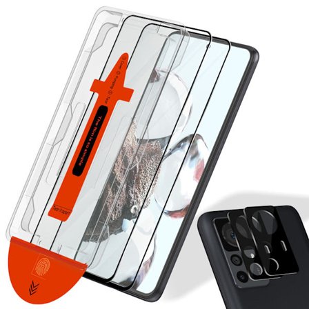 2-Pack Xiaomi 12T Skärmskydd & 2-Pack linsskydd - Härdat Glas | [Automatisk Installation] - Bubbelfritt