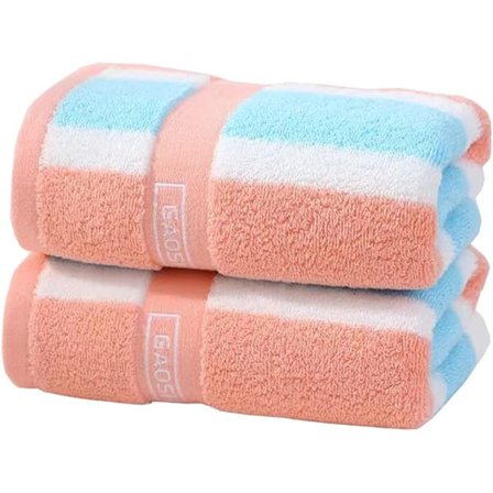 Puuvillaiset kylpypyyhkeet, muodikkaat raidatut kasvopyyhkeet, erittäin imukykyiset pehmeät