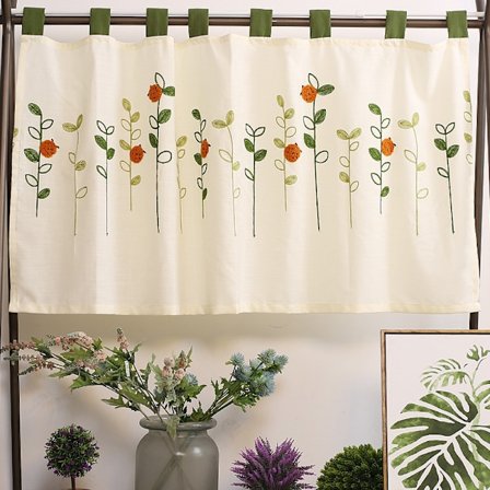 Fransk gardin, bomulds- og linnedkøkkengardin, skydeforhæng