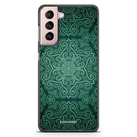 Bjornberry Skal Samsung Galaxy S21 - Grön Retromönster