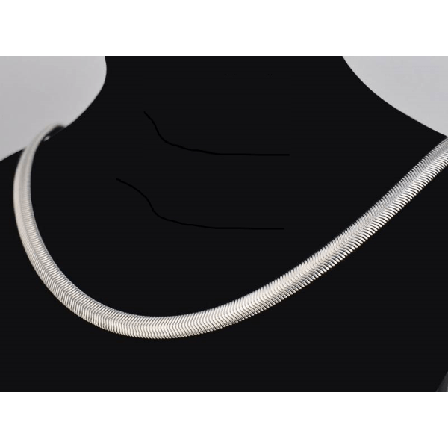 Halslänk Dam Halsband Platt Ormlänk Rostfritt Stål 316l Metall Utseende