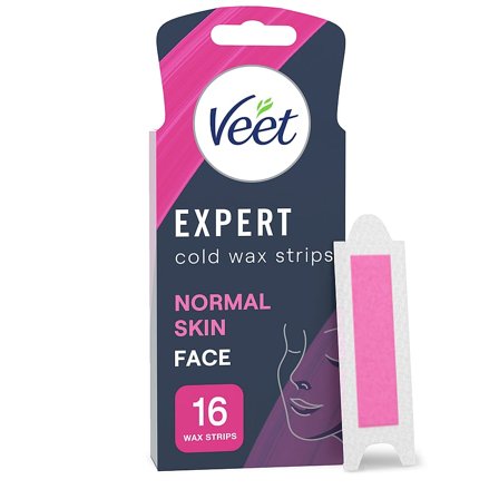Veet Cold Wax Strips Face 16 stk, Skincare, Hårfjerning, Voks & Strips