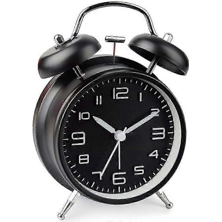 Analog Väckarklocka, Dubbel Klocka Högljudd Väckarklocka för Djupsömnare (FMY)