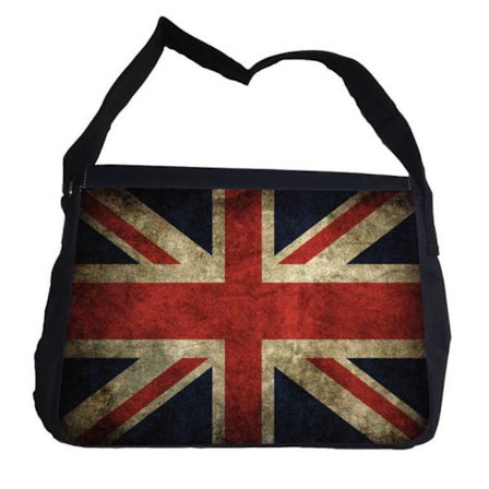 Rustik 'Union Jack' väska med axelrem