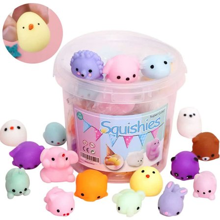 Fidget-lelut 24 kpl, Aistiherkkä lelu stressin ja ahdistuksen lievittämiseen, Pehmeät mochi-lelut lapsille, Pop It -lahja lapsille ja aikuisille