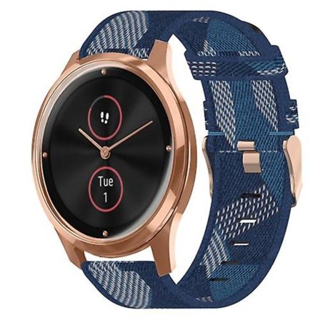 För Garmin Vivomove Luxe 20mm Nylon Woven Watch Band