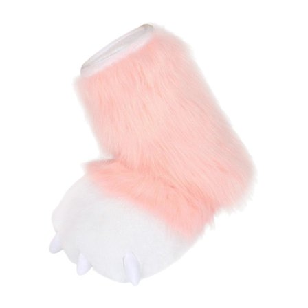{hw} Fuzzy Paw Plysdyr Fod Cosplay Hus Tilbehør Fursuit Dyre Sutsko Kompatible med Karneval Halloween Voksne Børn