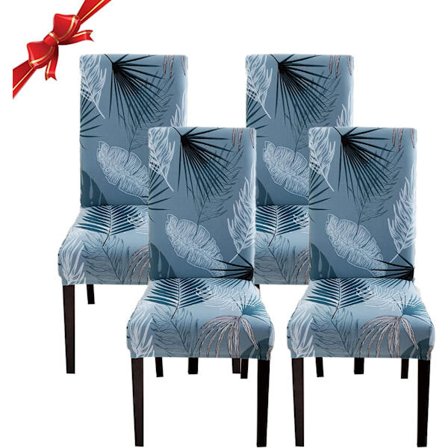4-pack Stretch Dining Chair Cover, Universal Tvättad Stolsöverdrag