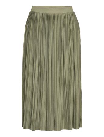 Vipliss Hw Plisse Midi Skirt Polvipituinen Hame Vihreä Vila