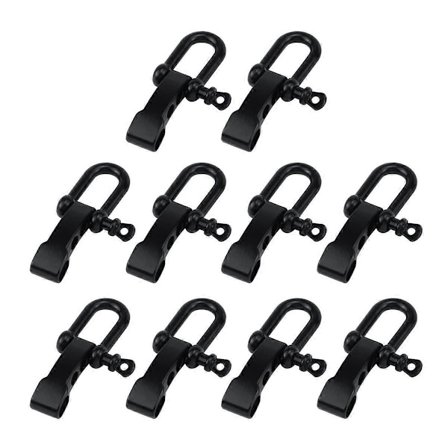 10 stk. Paracord Armbånd Lænke Spænde, Bue Anker Lænke Lås D Lænke Klips Justerbar til Overlevelse [DB]