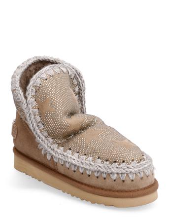 Eskmo 18 Star Pattern Hotfix Shoes Wintershoes Winter Boots Beige MOU