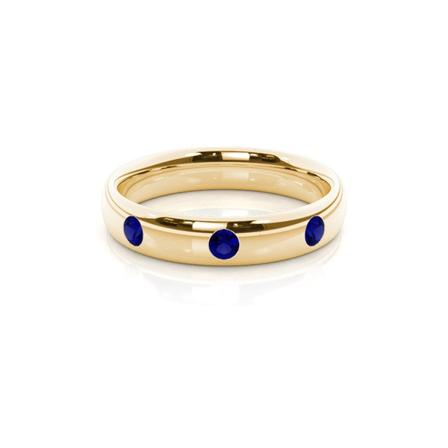 Gemstone Wedding Ring in 9K Yellow Gold - 4mm