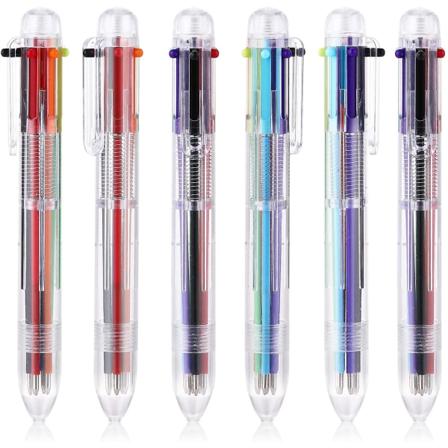 6-pakk 6-in-1 moniv riset kuulak rkikyn t, 0,7 mm vet ytyv t kuulak rkikyn t, moniv riset mustekyn t