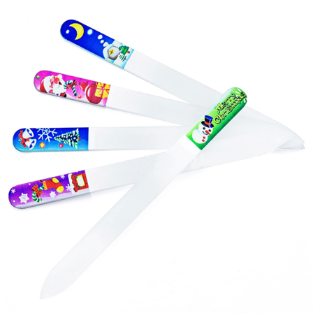 IC 5-pack kristall nagelfil set glas nagelfil för gel naturliga