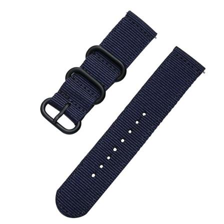 20 mm 22 mm reim for Samsung Watch Galaxy 4/3/46 mm/active 2/gear S3/amazfit Nylon klokkerem Armbånd Huawei Gt/2/2e/3/pro Band 22mm dark blue