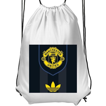 Gympapåse för Barn | Bekväm och Praktisk Manchester United Adidas logomärke fotbollsklubb affisch Premier League retro gul svart design konst