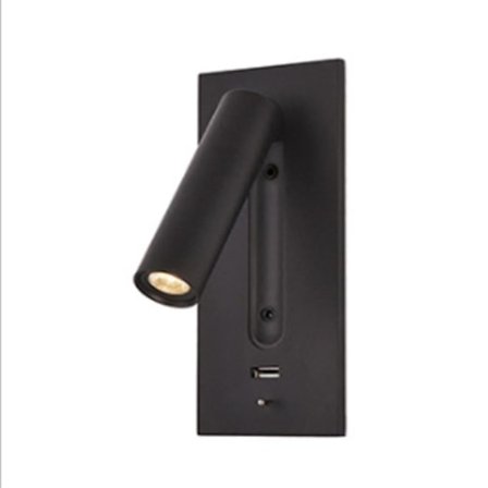 3w Vegglampe Sengegavl Lys Led Vegglamper Usb Laderbryter Sengevegg (varmt lys)