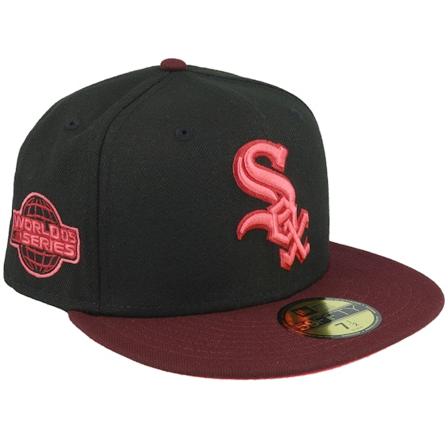New Era - MLB Schwarz fitted Cap - Chicago White Sox Magma Opus 59FIFTY 05 World Series Black/Maroon/Lava Fitted @ Hatstore