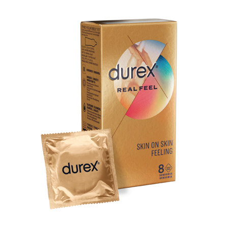 Durex Real Feel Kondom, 8 stk.