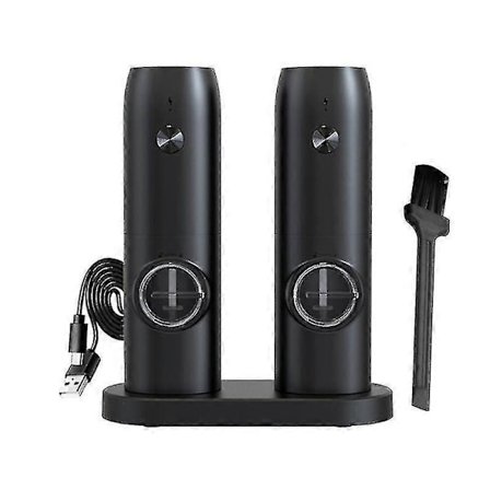 Elektrisk Kvarn Mini Salt Pepparkvarn Elektrisk Salt- och Pepparkvarn Set Om 2 USB Uppladdningsbara