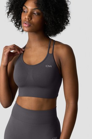 ICANIWILL - Define Seamless Sports Bra Graphite - Dame - ICIW